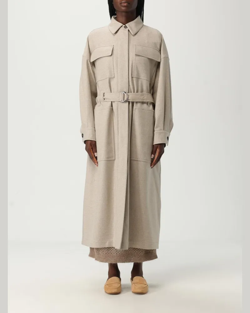 Brunello Cucinelli Mantel damen Beige