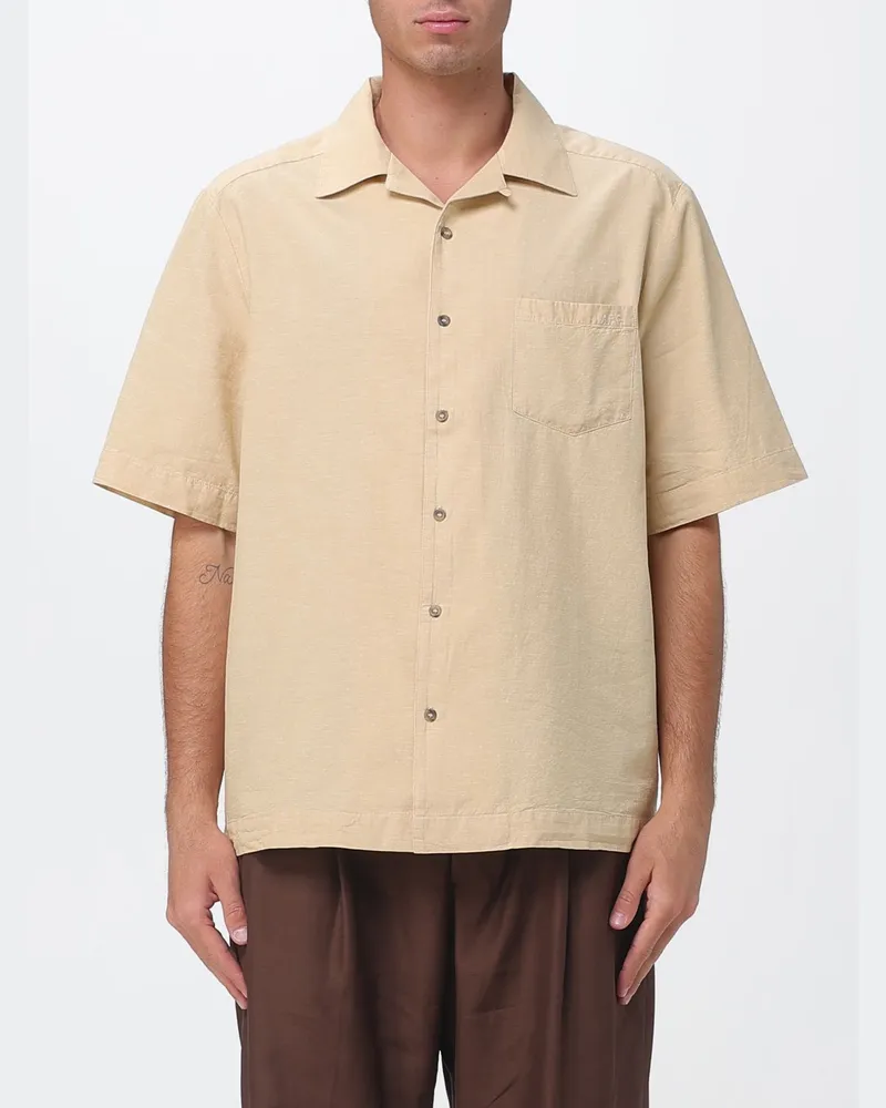A.P.C. Leinenmischgewebe-Hemd Beige