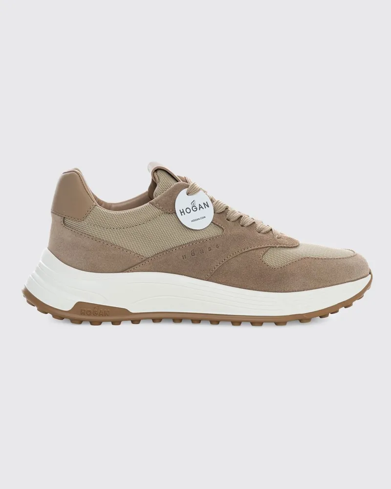 Hogan Hyperlight Sneakers aus Wildleder und Mesh Beige