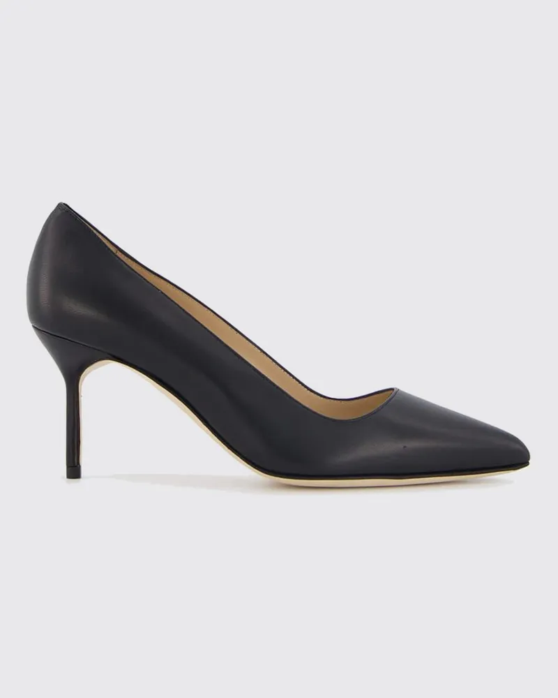 Manolo Blahnik Tora Wildleder-Pumps mit mandelförmiger Zehenpartie und mittlerem Stiletto-Absatz Schwarz