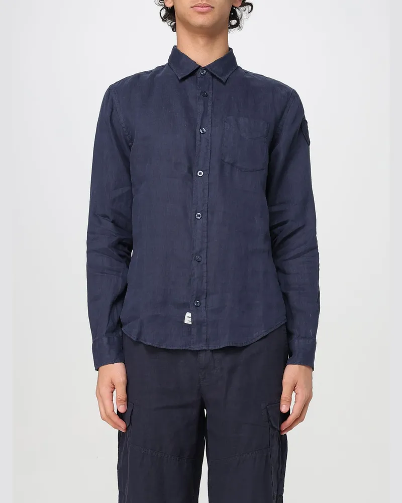 Blauer Hemd herren Blau