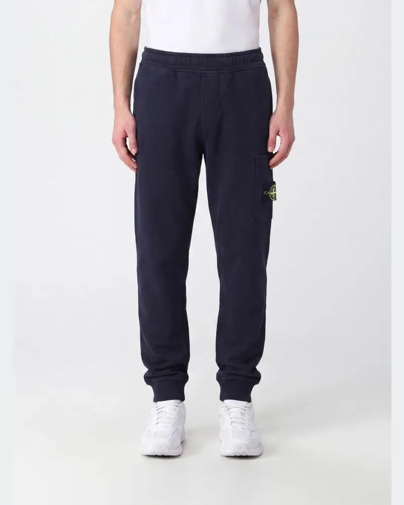 Stone Island Jogginghose aus recyceltem Polyester mit Kompass-Logo Navy