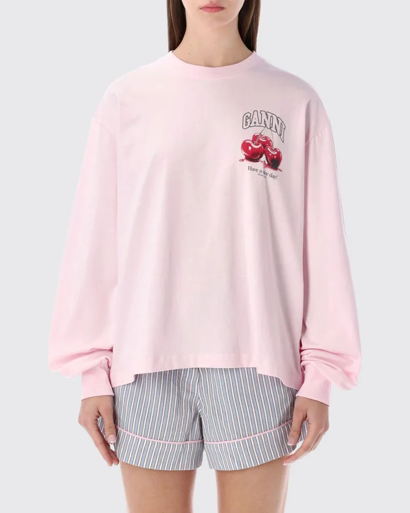 Ganni T-shirt damen Pink