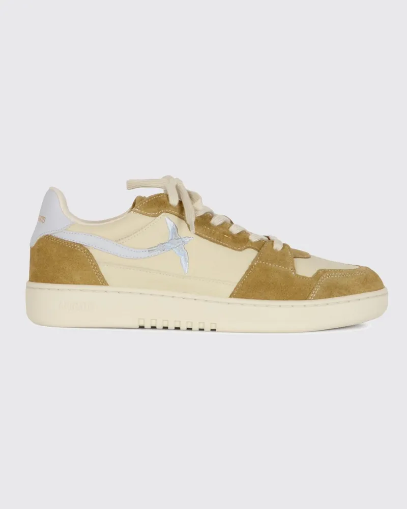 Axel Arigato Bee Bird Low-Top-Sneaker aus Leder und Wildleder mit seitlicher Stickerei Beige