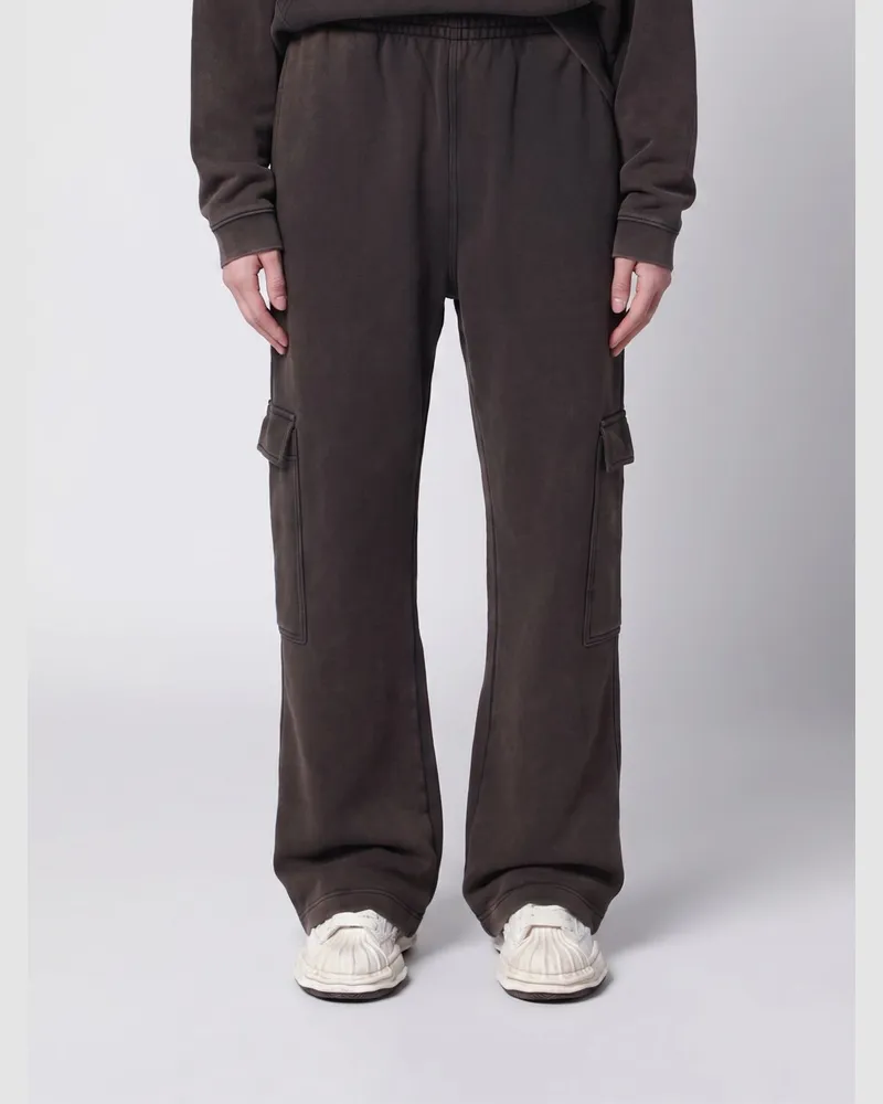 REPRESENT Wide-Leg-Cargohose aus Jersey mit elastischem, mittelhohem Bund Kaffee