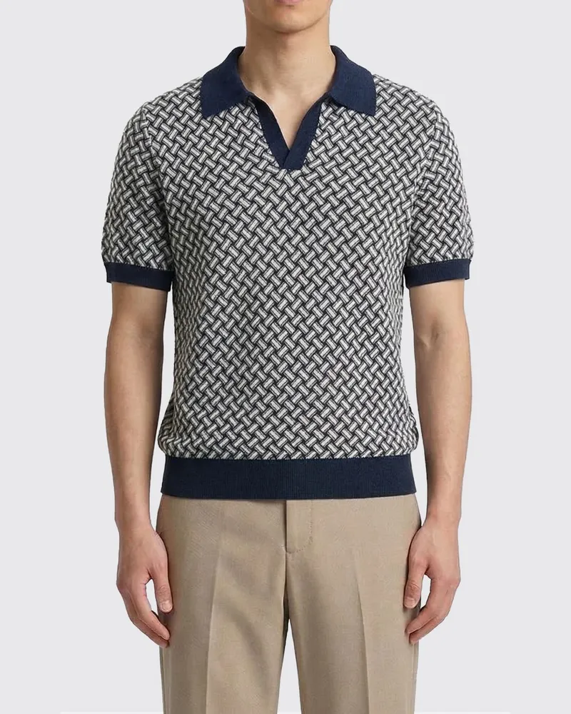 Drumohr  Polo herren Blau