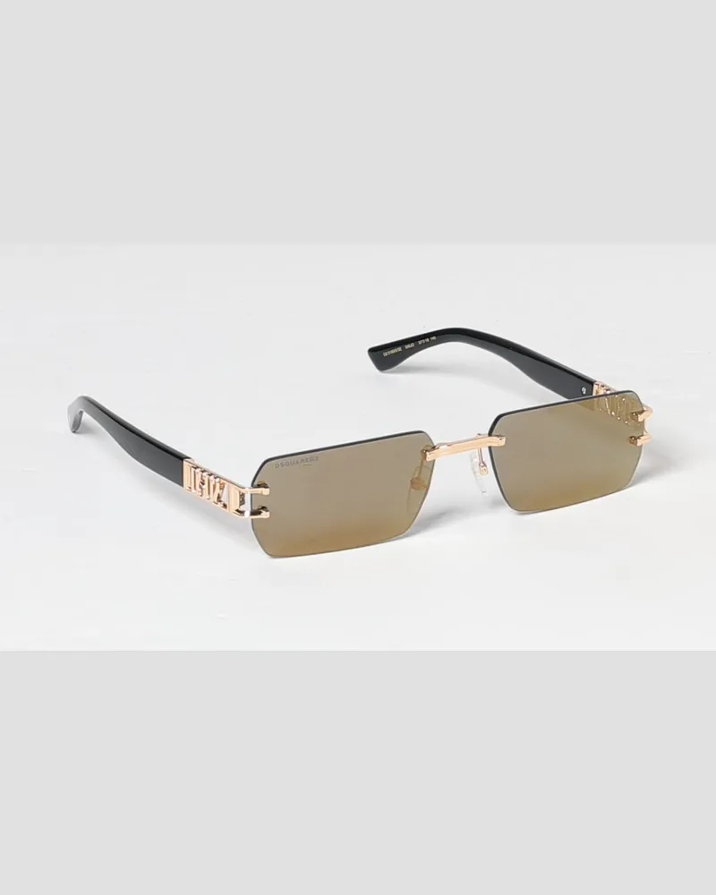 Dsquared2 Rechteckige Bicolor-Sonnenbrille von aus Metall und Acetat Pink