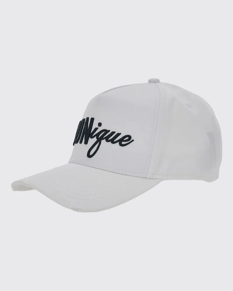 Dsquared2 Baseballkappe aus Baumwolle mit kontrastierendem Logo Weiß