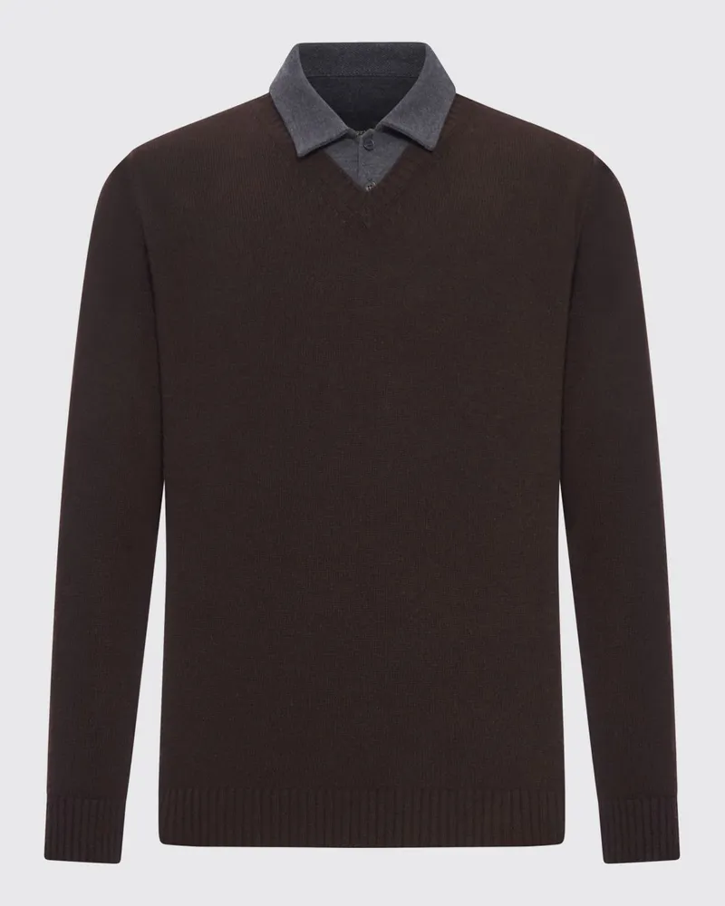 Roberto Collina Pullover herren Braun