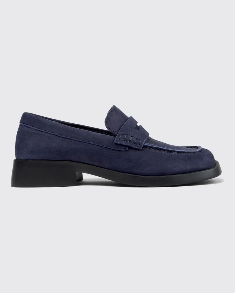 Camper Nubuk-Mokassins Blau