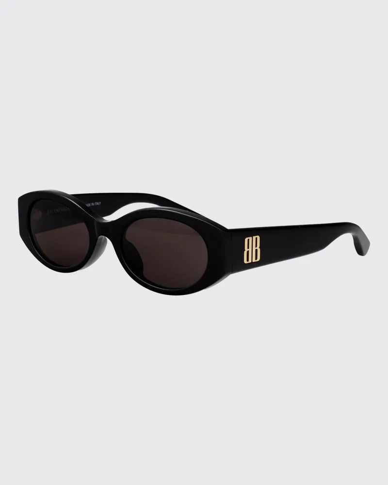Balenciaga Cat-Eye-Sonnenbrille aus Acetat mit Monogramm-Logo und dunklen Gläsern Schwarz