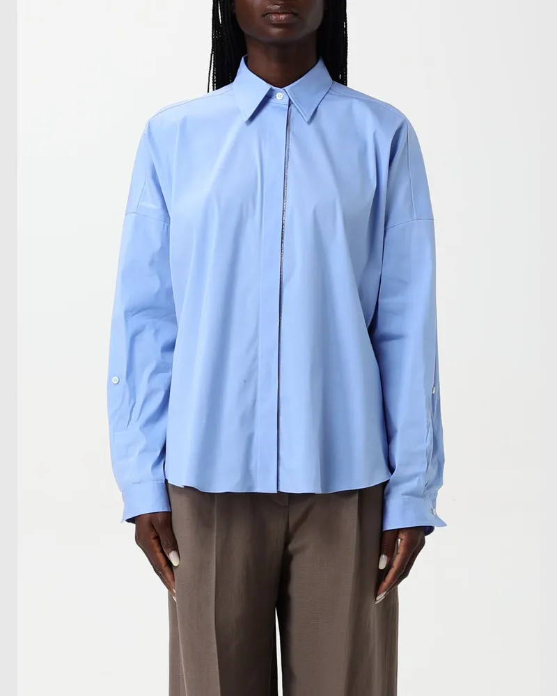 Brunello Cucinelli Hemdbluse damen Hellblau
