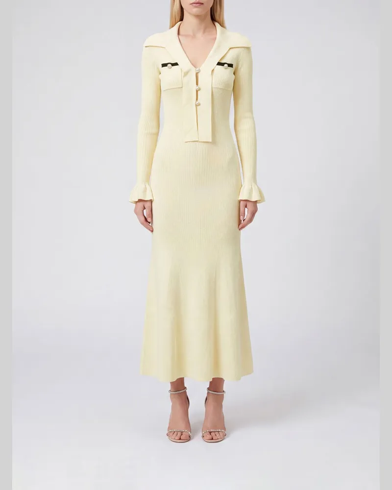 Self-Portrait Kleid damen Gelb