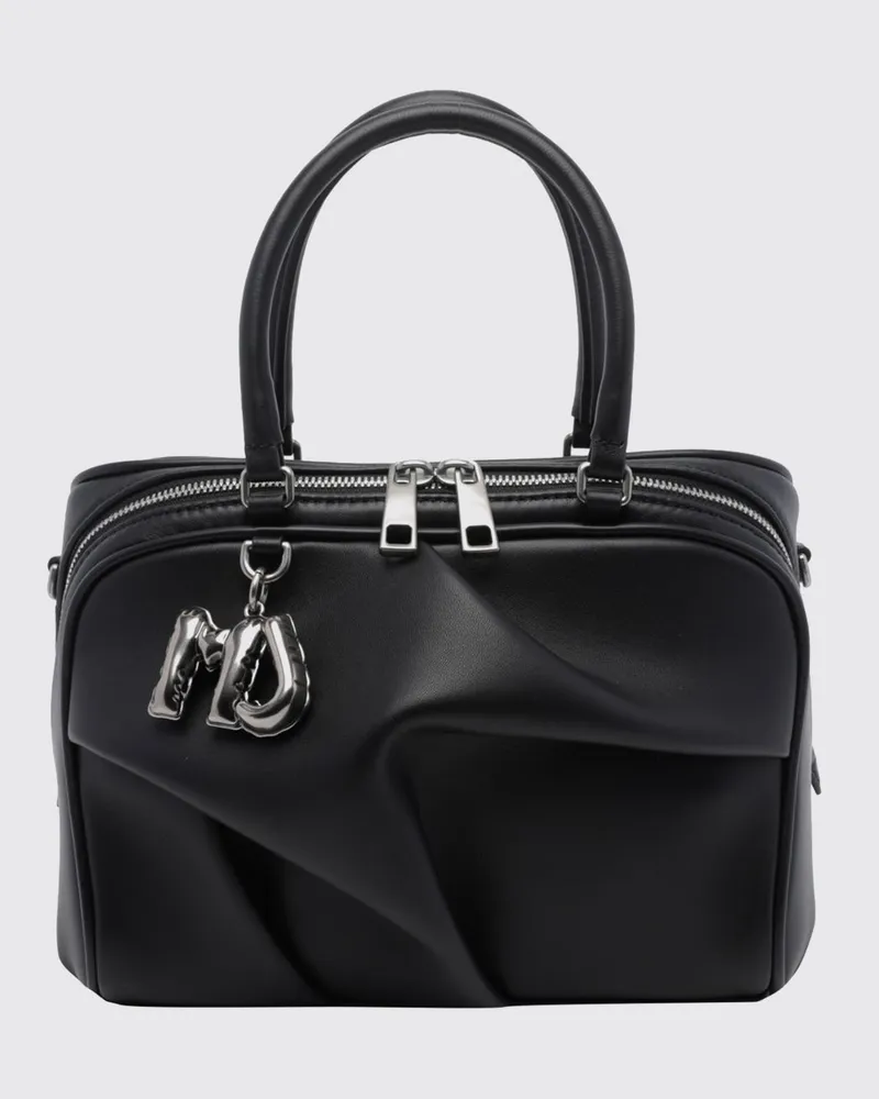 Marc Jacobs The Wave Handtasche aus Lammleder mit Monogramm und abnehmbarem Riemen Schwarz