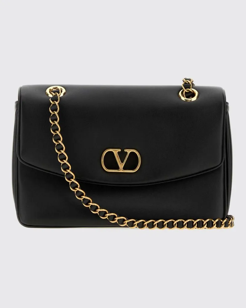 Valentino Garavani Leder-Schultertasche von mit VLogo Signature Schwarz