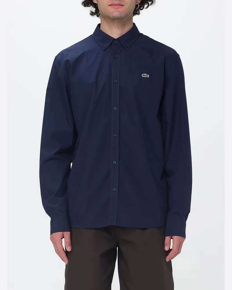 Lacoste Basic Popeline-Hemd Blau