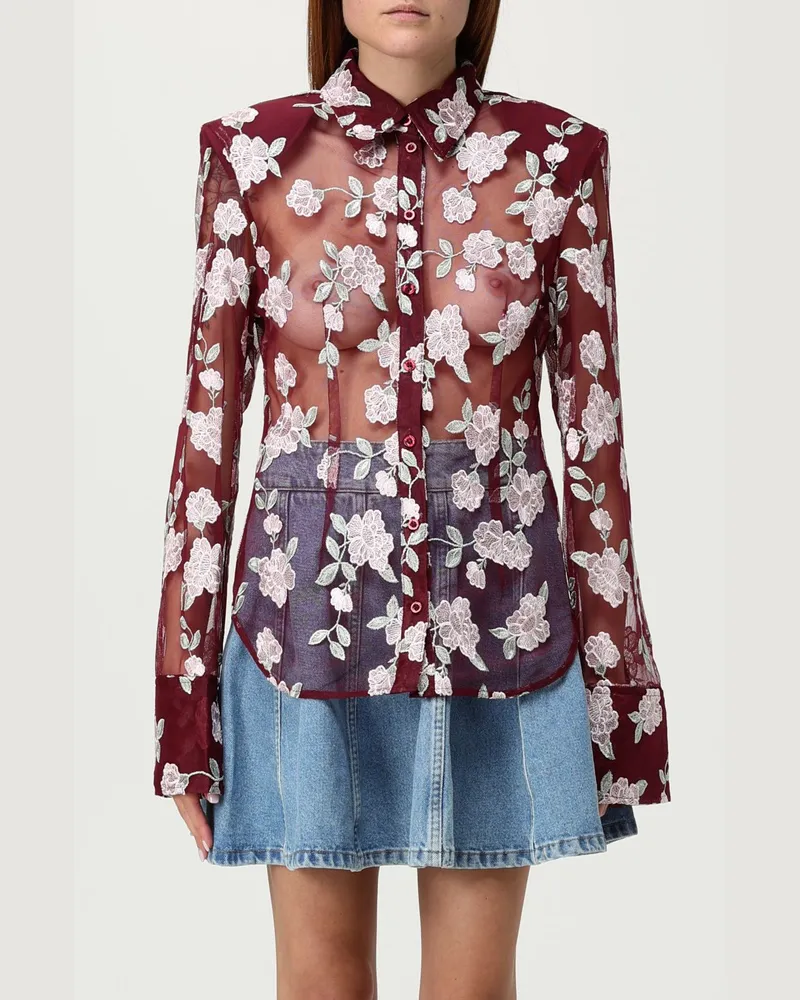 ROTATE Birger Christensen Hemdbluse damen Rot