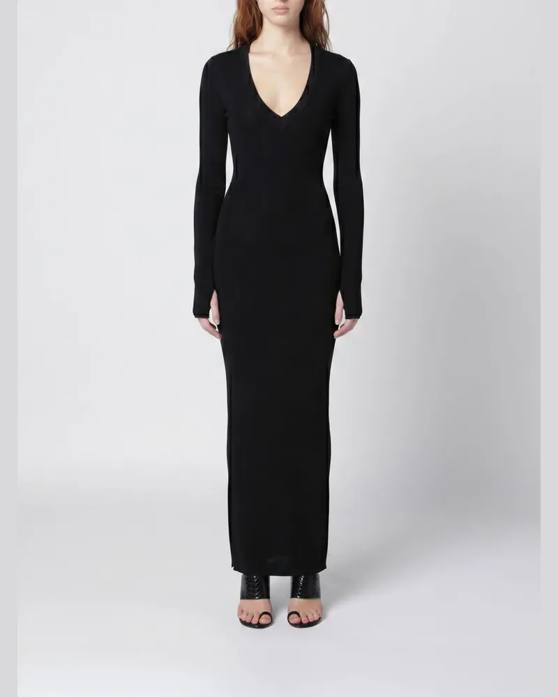 Entire Studios Midi-Kleid aus Viskose Schwarz