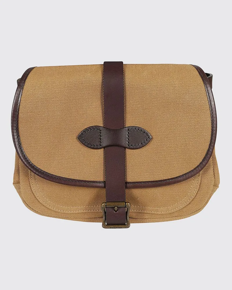 Filson Robuste Twill-Tasche aus Baumwolle und Leder Braun