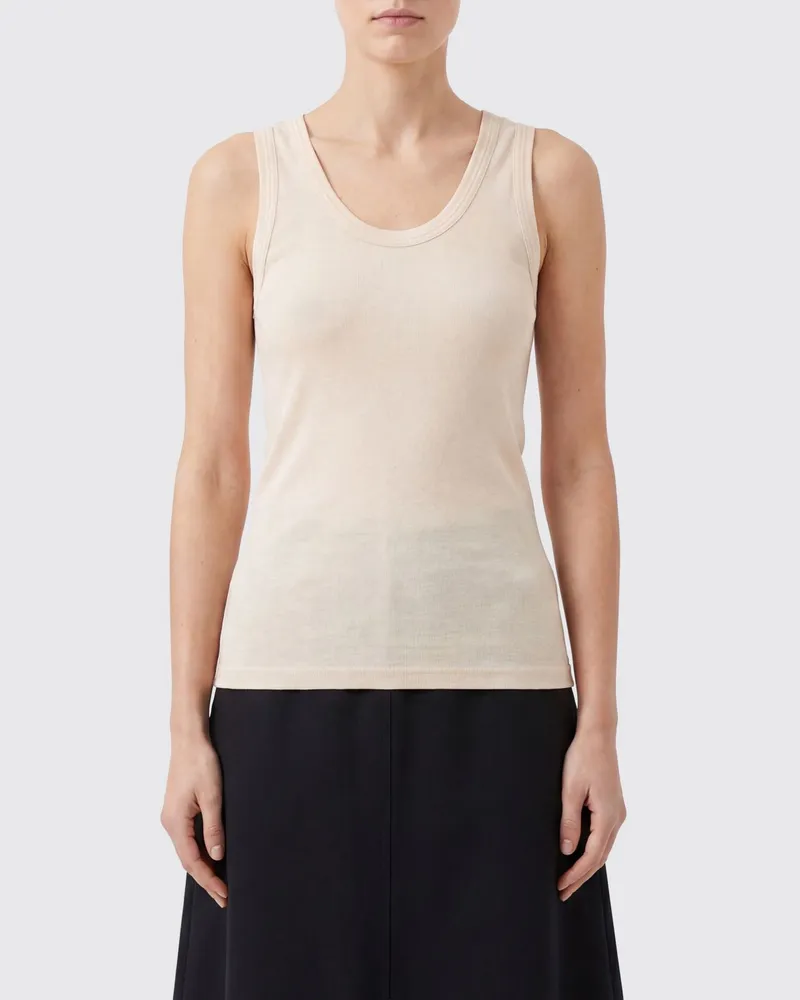 Studio Nicholson Ärmelloses Slim-Fit-Top mit U-Ausschnitt von aus Lyocell Ivory