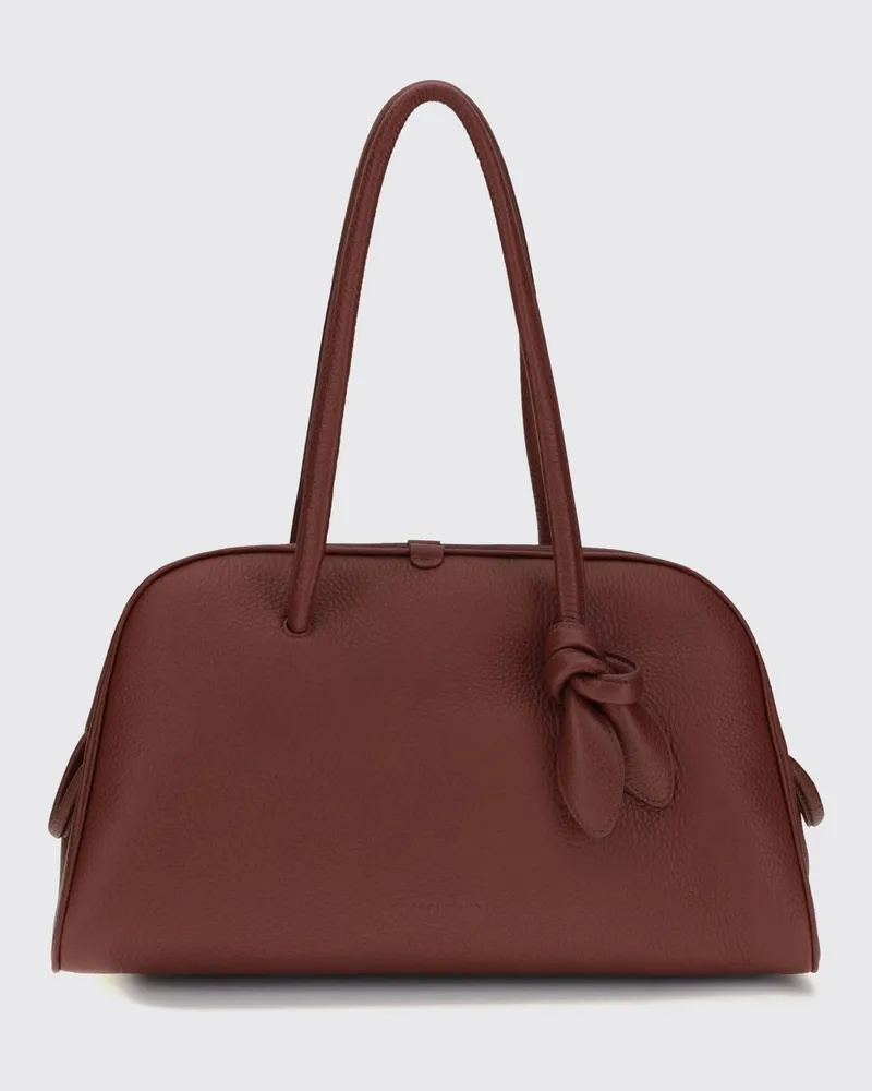 Jacquemus Le Turismo Schultertasche aus genarbtem Leder mit geprägtem Logo Rot