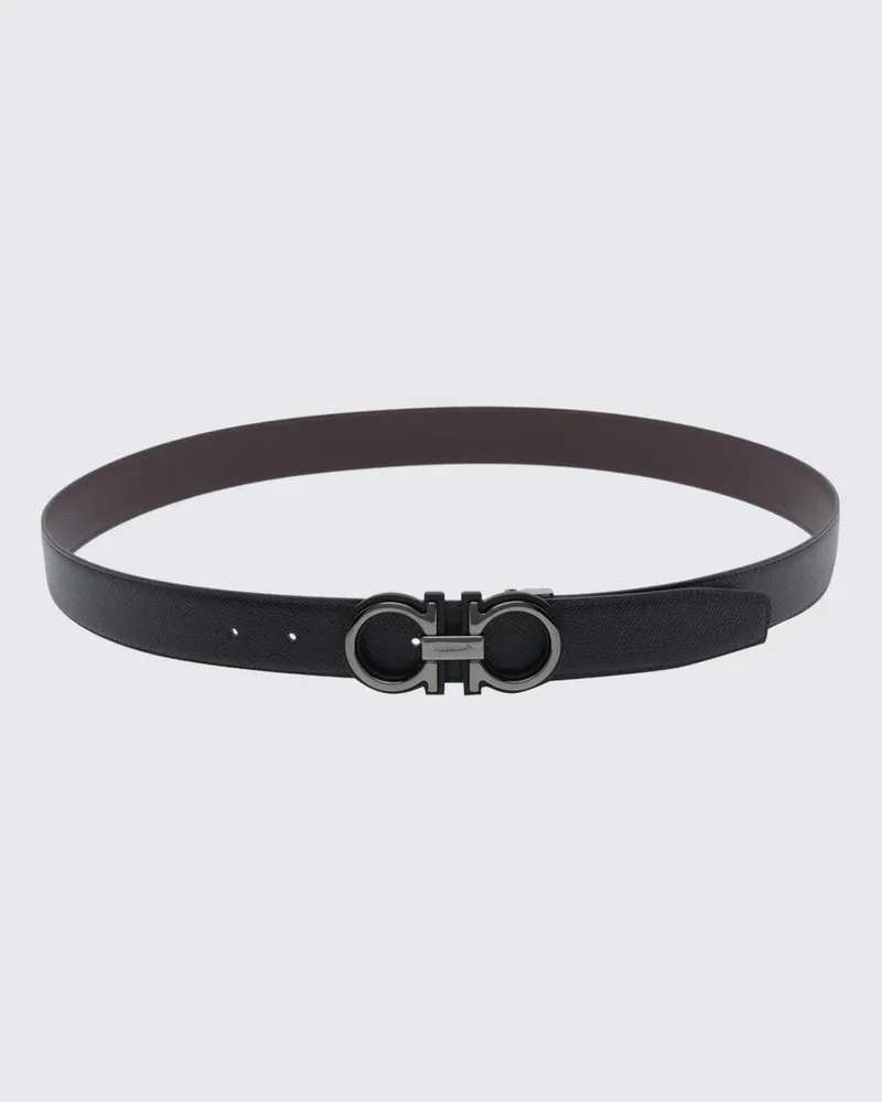 Ferragamo Gürtel aus Leder mit Gancini-Schnalle Schwarz