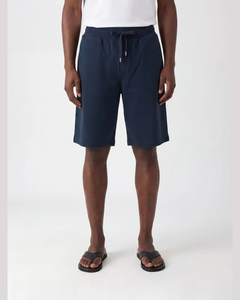 Dolce & Gabbana DOLCE  GABBANA Dolce & Gabbana Jogging-Shorts aus Baumwolle mit Kordelzug und gesticktem Logo Blau