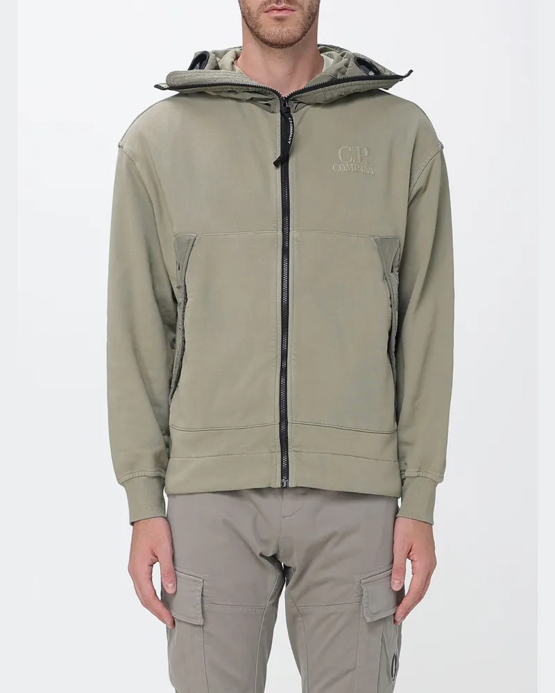 C.P. Company Explorer Baumwoll-Hoodie mit integrierten Goggle-Linsen Grau