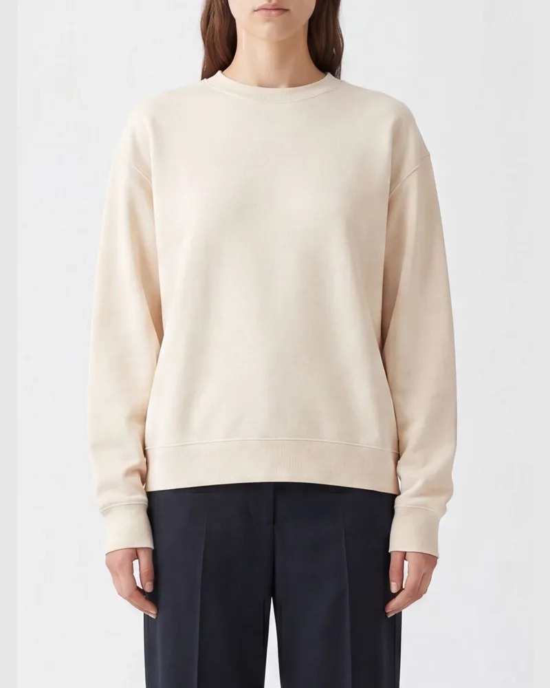 Golden Goose Sweatshirt aus Baumwolle mit Rundhals, Relaxed Fit und überschnittenen Schultern Weiß