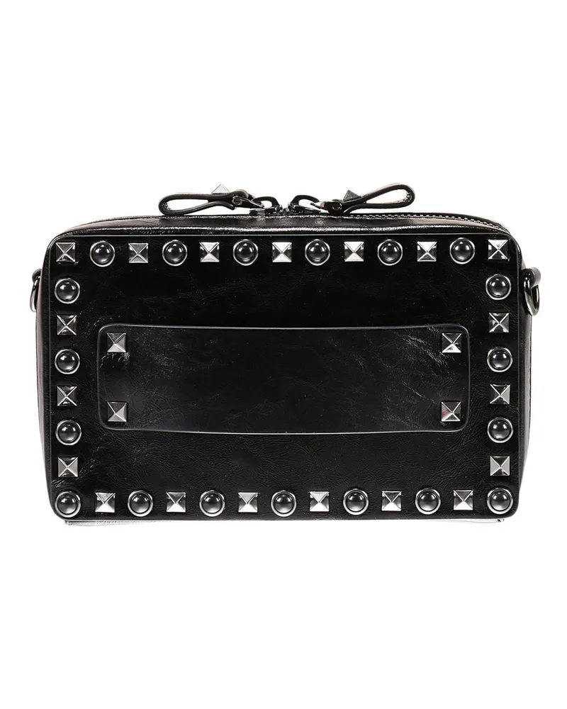 Valentino Garavani Guitar Rockstud Rolling noir Umhngetasche mit Nieten und Steinen Schwarz