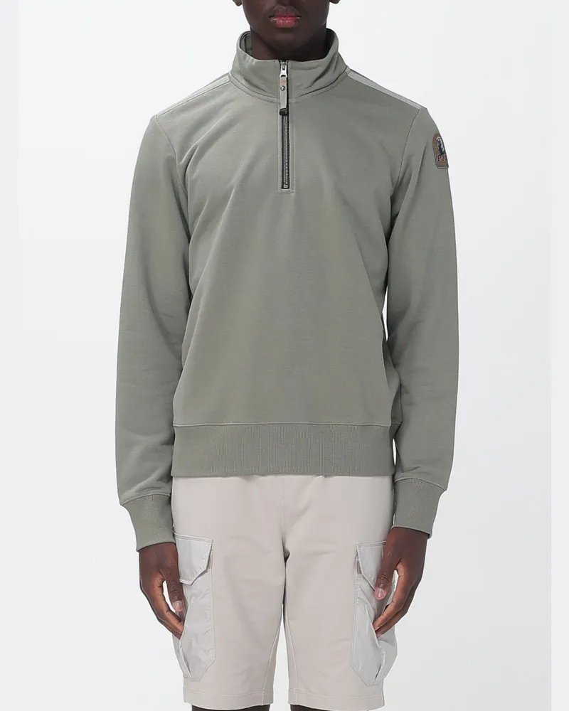 Parajumpers Baumwoll-Sweatshirt mit Reißverschluss Grün