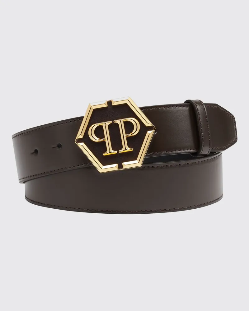 Philipp Plein Gürtel aus Leder Braun