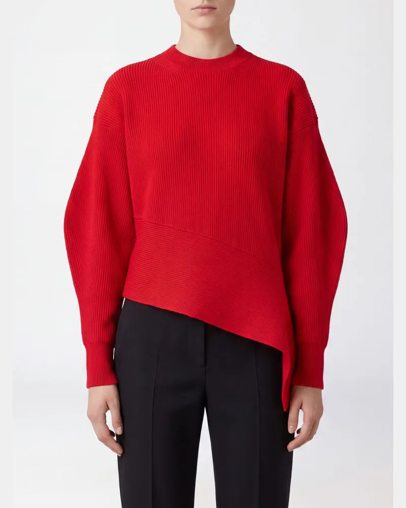 Givenchy Pullover von aus Wolle und Kaschmir mit asymmetrischem Saum Rot