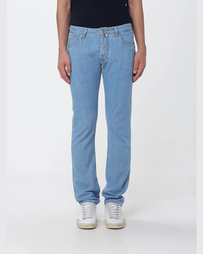 Jacob Cohën Slim Fit Jeans aus Denim Hellblau