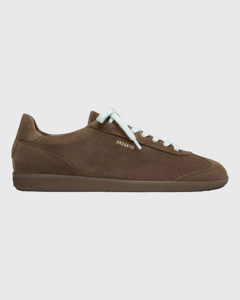 Axel Arigato Low-Top-Sneaker aus Velourskalbsleder mit laminiertem Logo Braun
