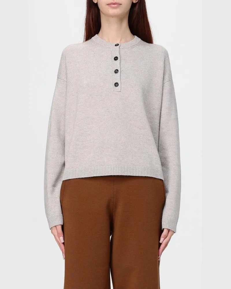 Max Mara Rundhals-Cardigan aus Wolle und Kaschmir mit überschnittenen Schultern Beige