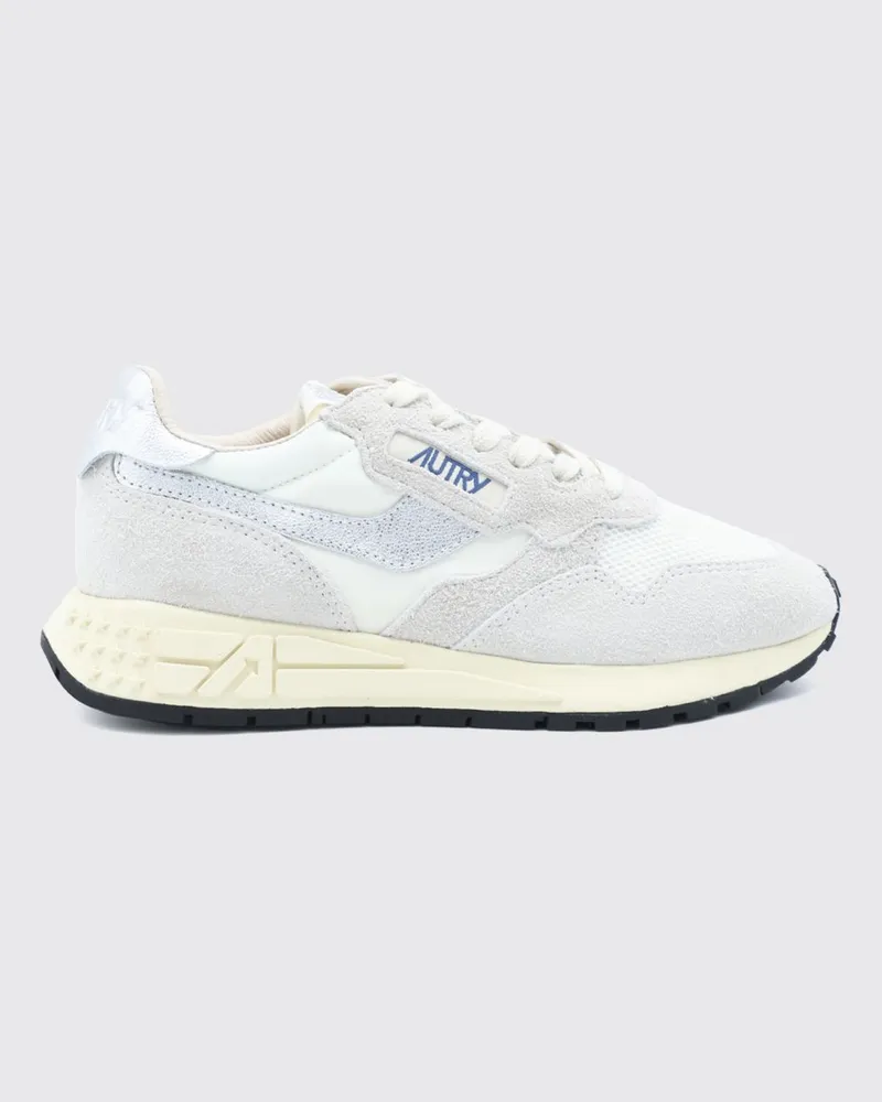 AUTRY Reelwind Sneaker aus Nylon und Wildleder mit gezackter Sohle Weiss