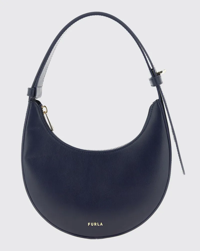 Furla Delizia Mini Tasche aus Leder Blau