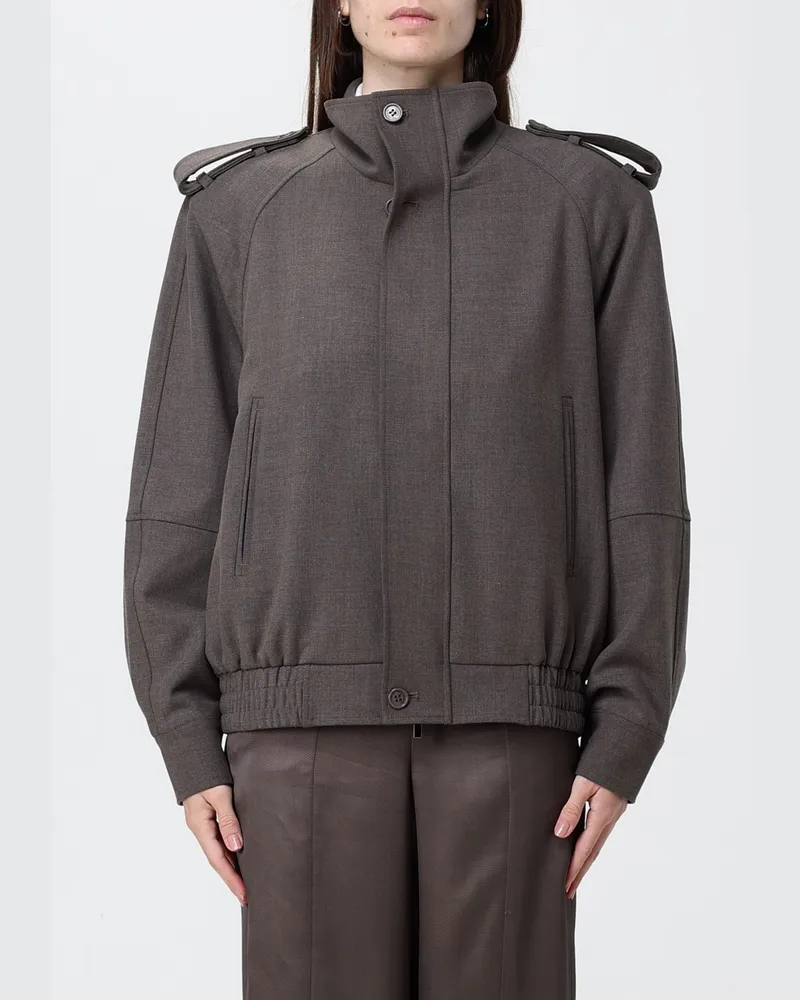 FRANKIE Shop Bomberjacke aus Viskosemischung Grau