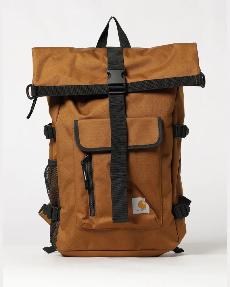 Carhartt WIP Philis wasserdichter Rucksack aus recyceltem Polyester mit Klappe Braun
