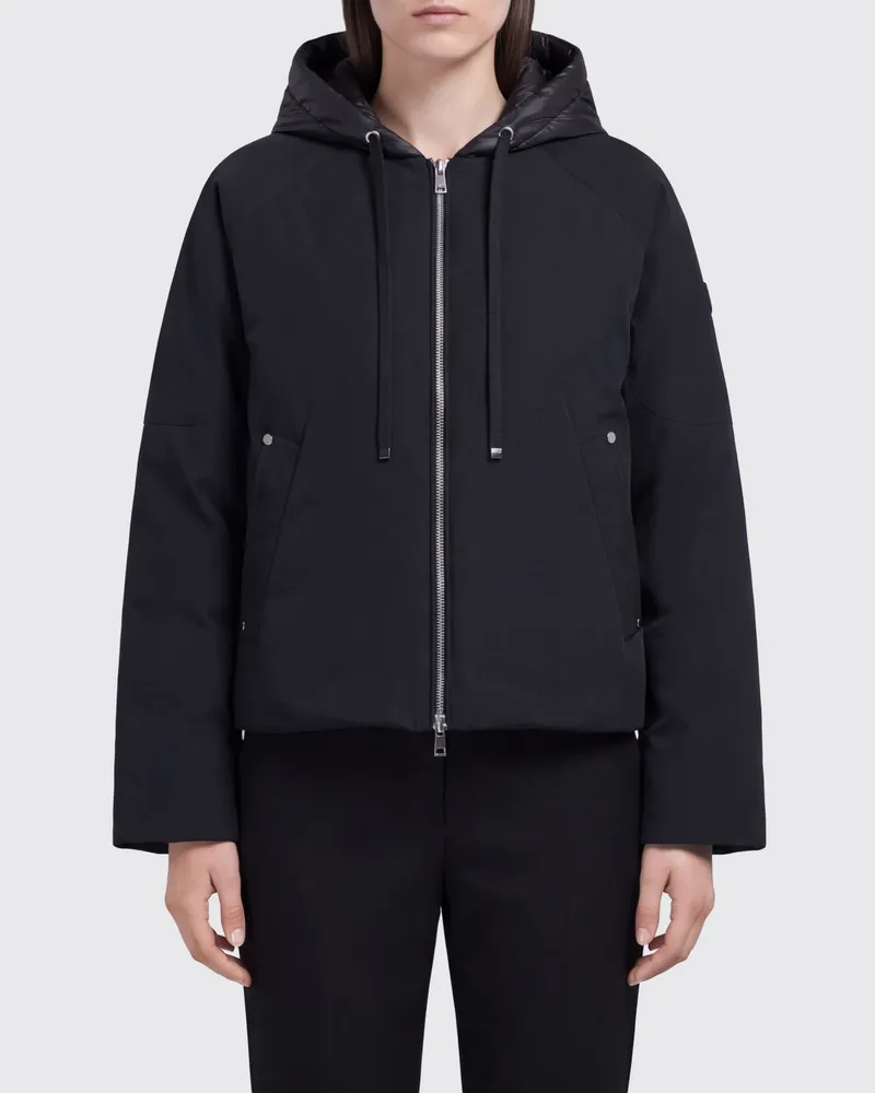 Moose Knuckles Tegan Bomberjacke aus gepolstertem Ripstop-Nylon mit Kapuze Schwarz