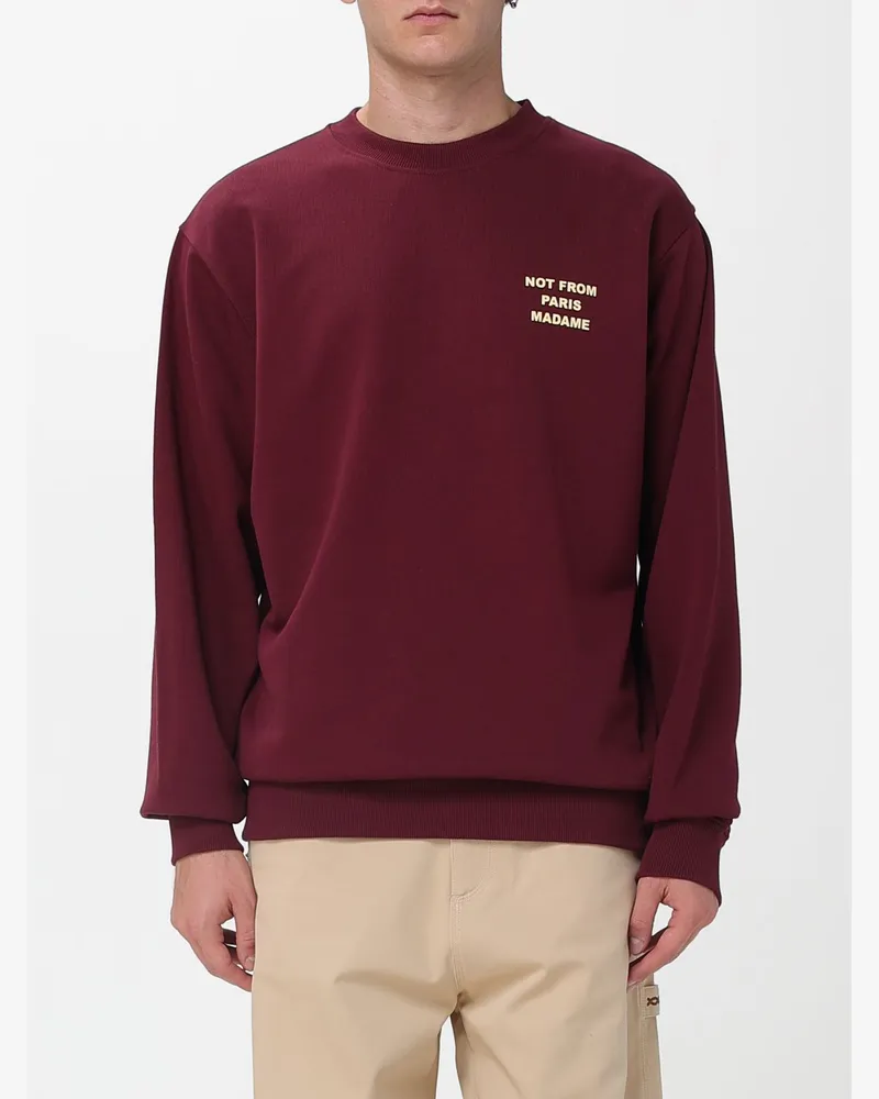 Drôle de Monsieur Sweatshirt herren Weinrot
