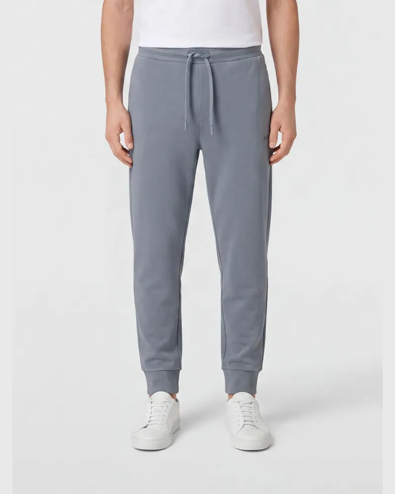 HUGO BOSS Jogginghose aus Stretch-Baumwolle mit Kordelzug Grau