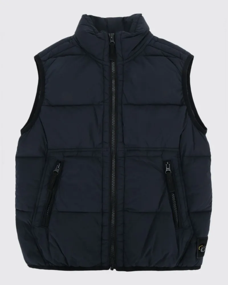 Stone Island Wasserabweisende, wattierte Weste für Jungen mit Compass-Logo Navy