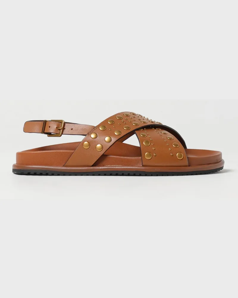 Twin-Set Flache sandalen damen Leder