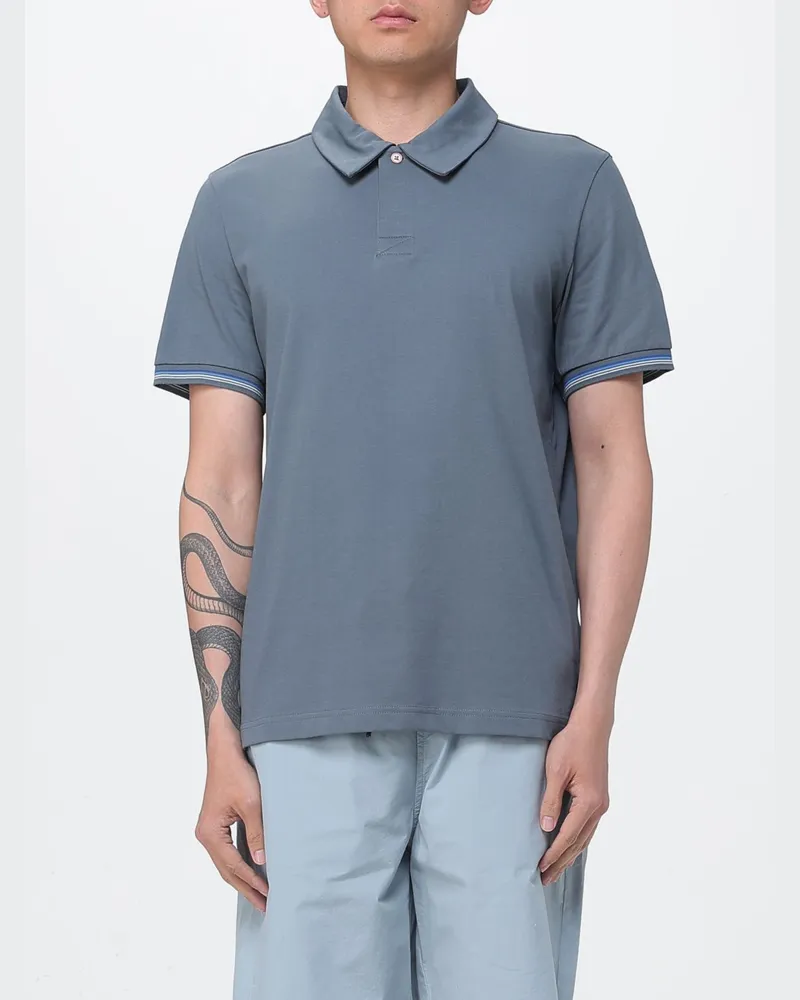 Paul Smith Baumwoll-Mischgewebe-Poloshirt Grau