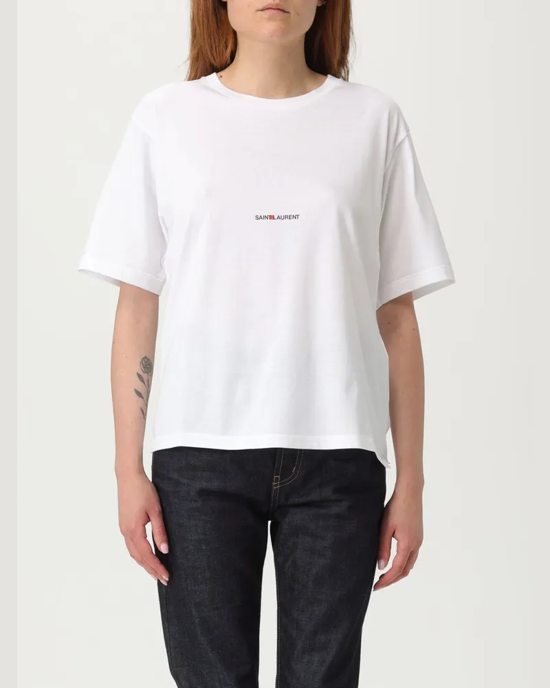 Saint Laurent T-shirt damen Weiß