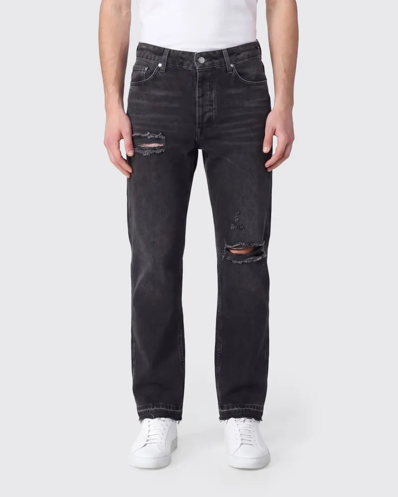 REPRESENT Heaton Straight-Fit-Jeans aus Denim im Used-Look Schwarz