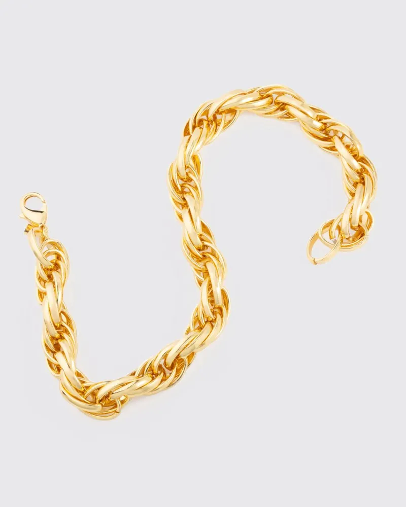 Federica Tosi Rose Halskette aus verchromter Bronze Gold