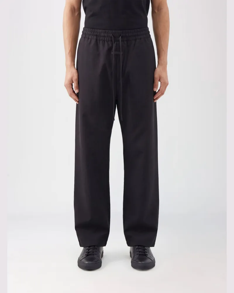 Fear of God Jogginghose aus Baumwolle mit elastischem Kordelzugbund Schwarz
